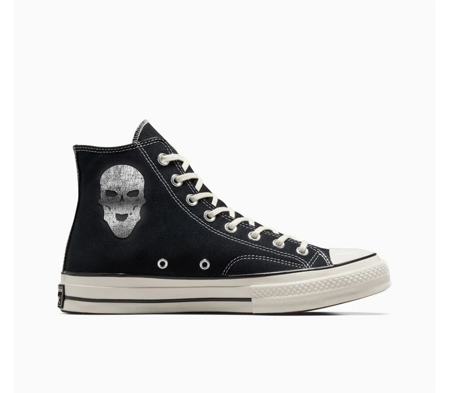 Silver Skull Converse